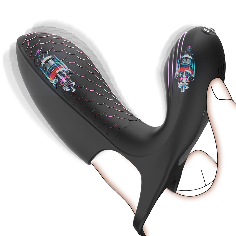 Fish Scale Finger & Thumb Cradle Vibrator / ML-DW-KD282 / (Purple)