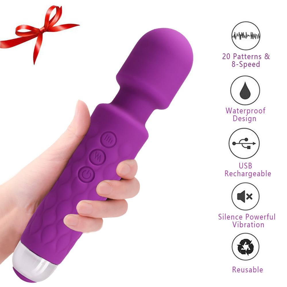 Sleek Multipurpose Wand Vibrator / ML-DW-AV008 / (Purple)