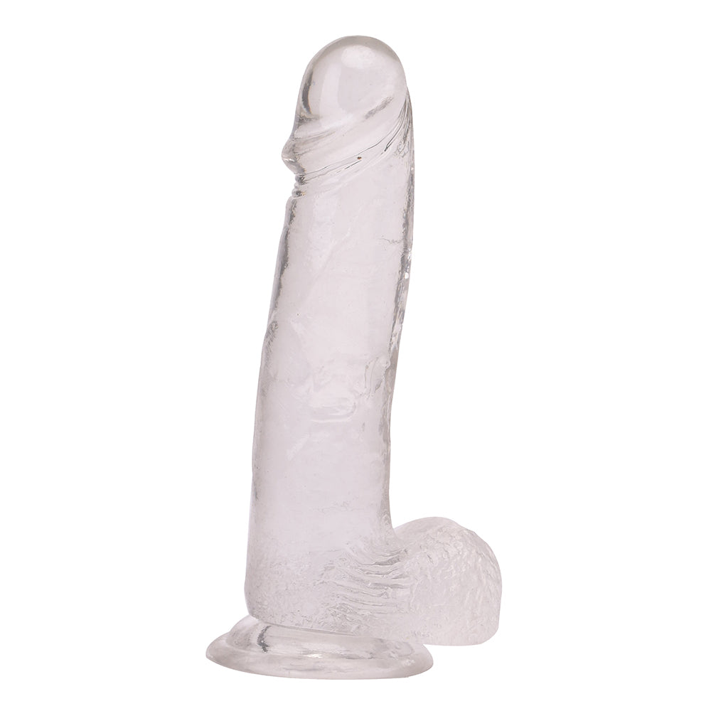 Crystal Clear Dildo with Suction Cup Base / ML-DW-YJ156 / (Transparent)