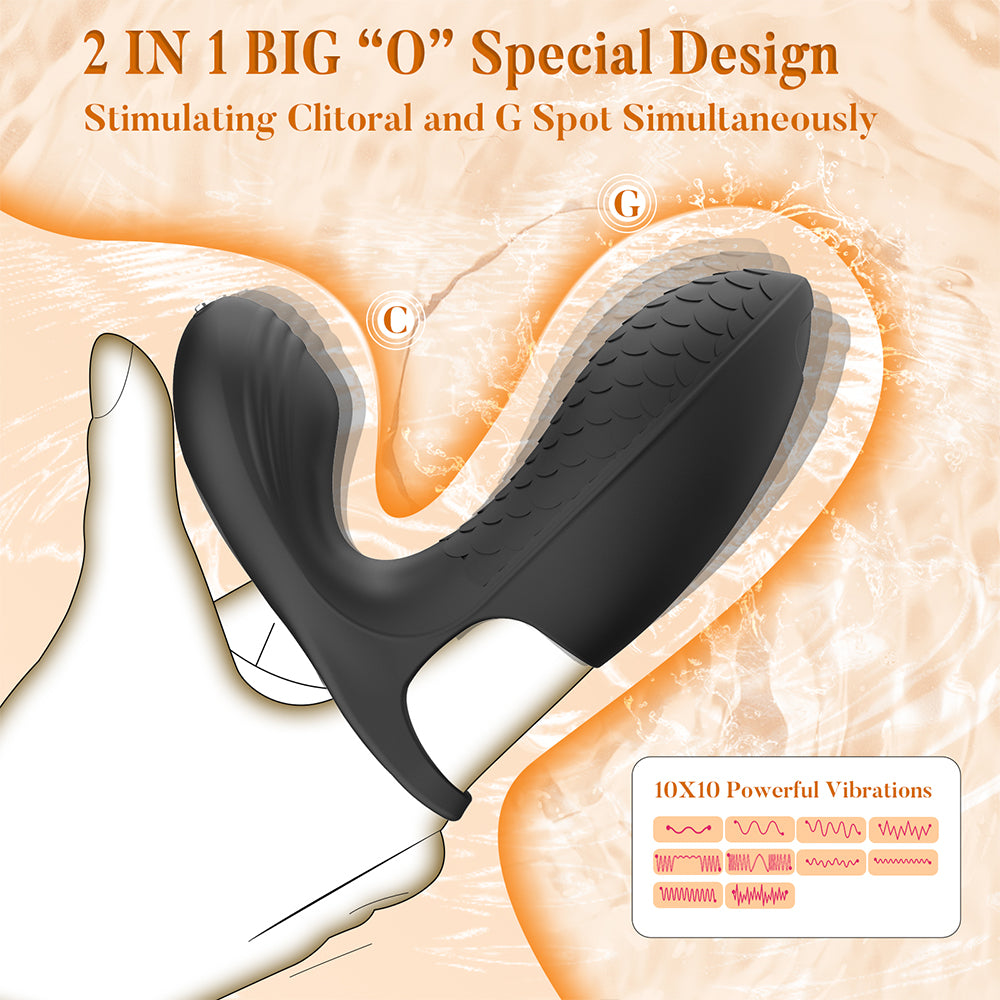 Fish Scale Finger & Thumb Cradle Vibrator / ML-DW-KD282 / (Purple)
