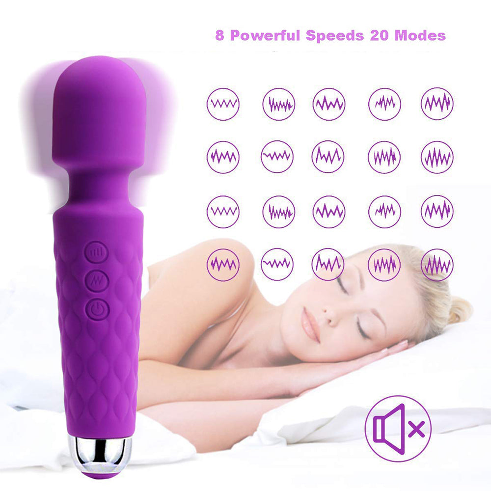 Sleek Multipurpose Wand Vibrator / ML-DW-AV008 / (Purple)