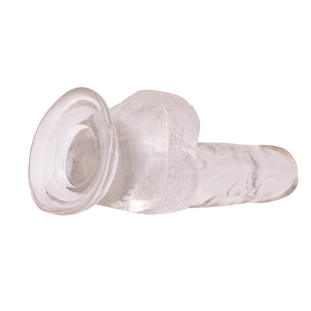 Crystal Clear Dildo with Suction Cup Base / ML-DW-YJ156 / (Transparent)