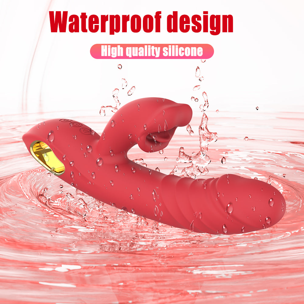 Clitoral Bitting Thrusting Vibrator / ML-DW-ZD104 / (Red)