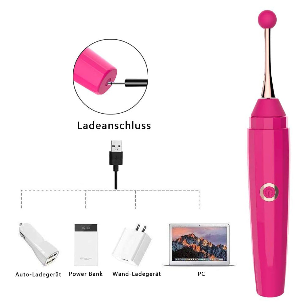 Multi Tip Precision Vibrator / ML-DW-ZD050 / (Rose red)