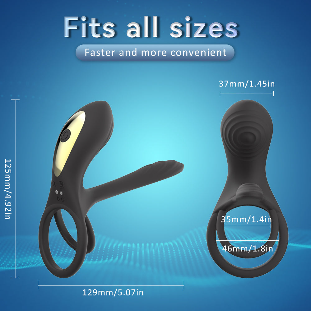 Remote Controlled G-Spot Vibrating Cock Ring / ML-DW-SJ340 / (Black)