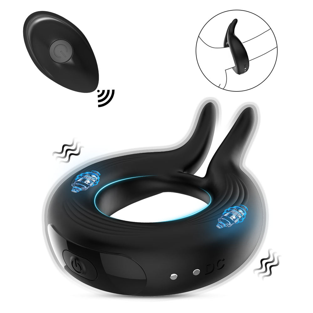 Remote Controlled Rabbit Ear Couples Ring / ML-DW-SJ316 / (Black)