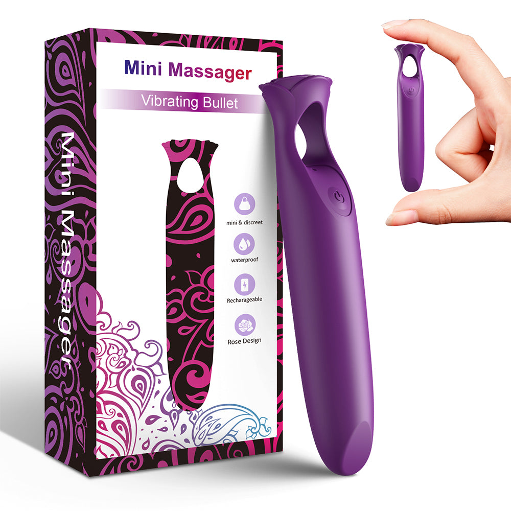 Rose Lipstick Bullet Vibrator / ML-DW-ZD243 / (Black)