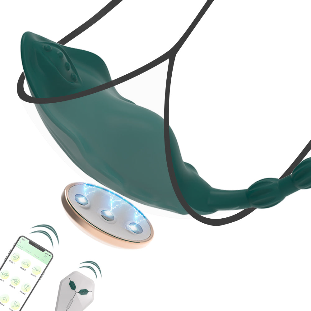 Wearable Clitoral Labia & Anal Vibrator / ML-DW-CD271 / (Green)