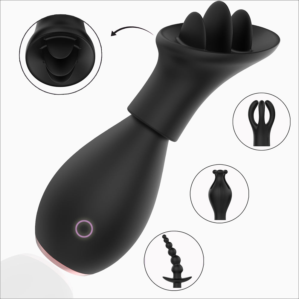 5-in-1 Attachment Multipurpose Vibrator / ML-DW-TD144 / (Purple)
