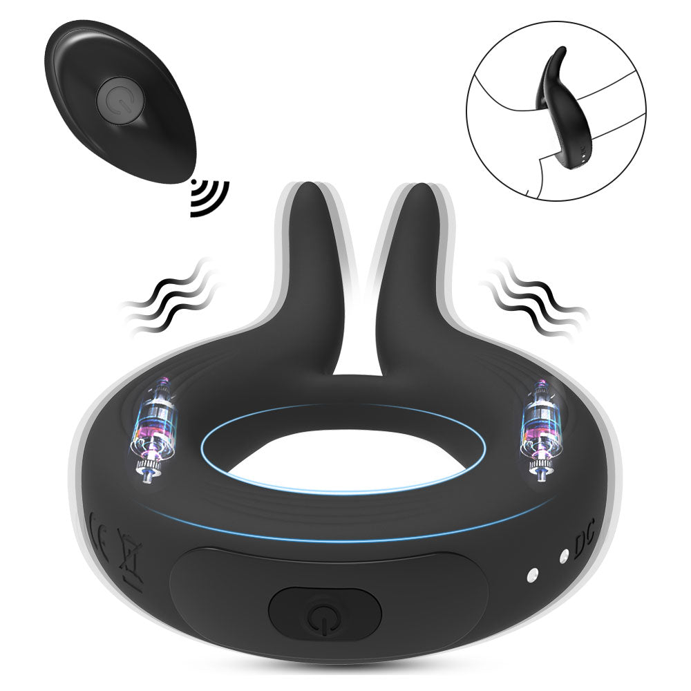 Remote Controlled Rabbit Ear Couples Ring / ML-DW-SJ316 / (Black)