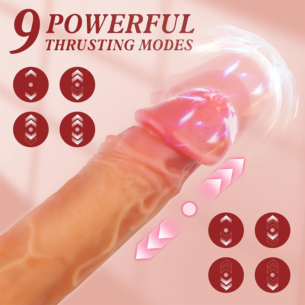 Heated Rocking Thrusting Dildo Sex Machine / ML-DW-YJ280 / (Fair skin)