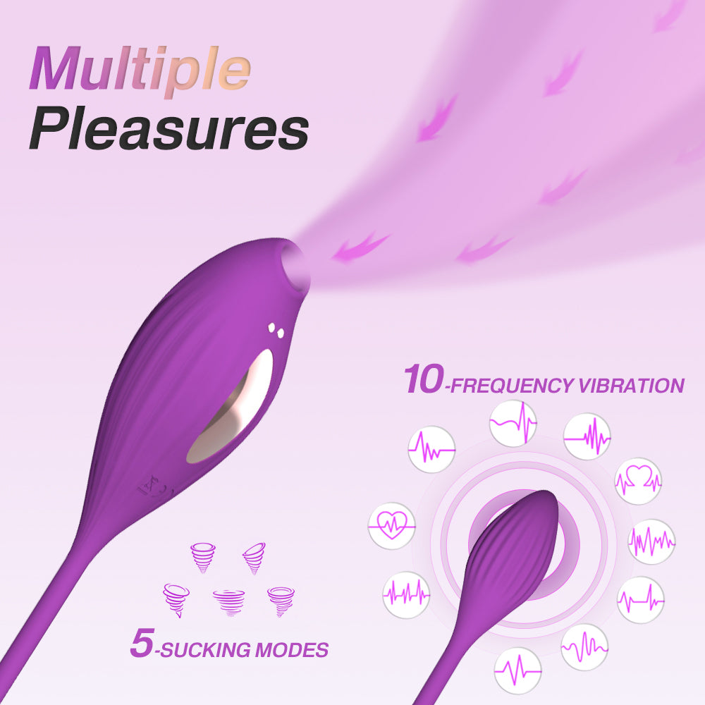 Sucking & Vibrating Egg / ML-DW-TD067 / (Purple)