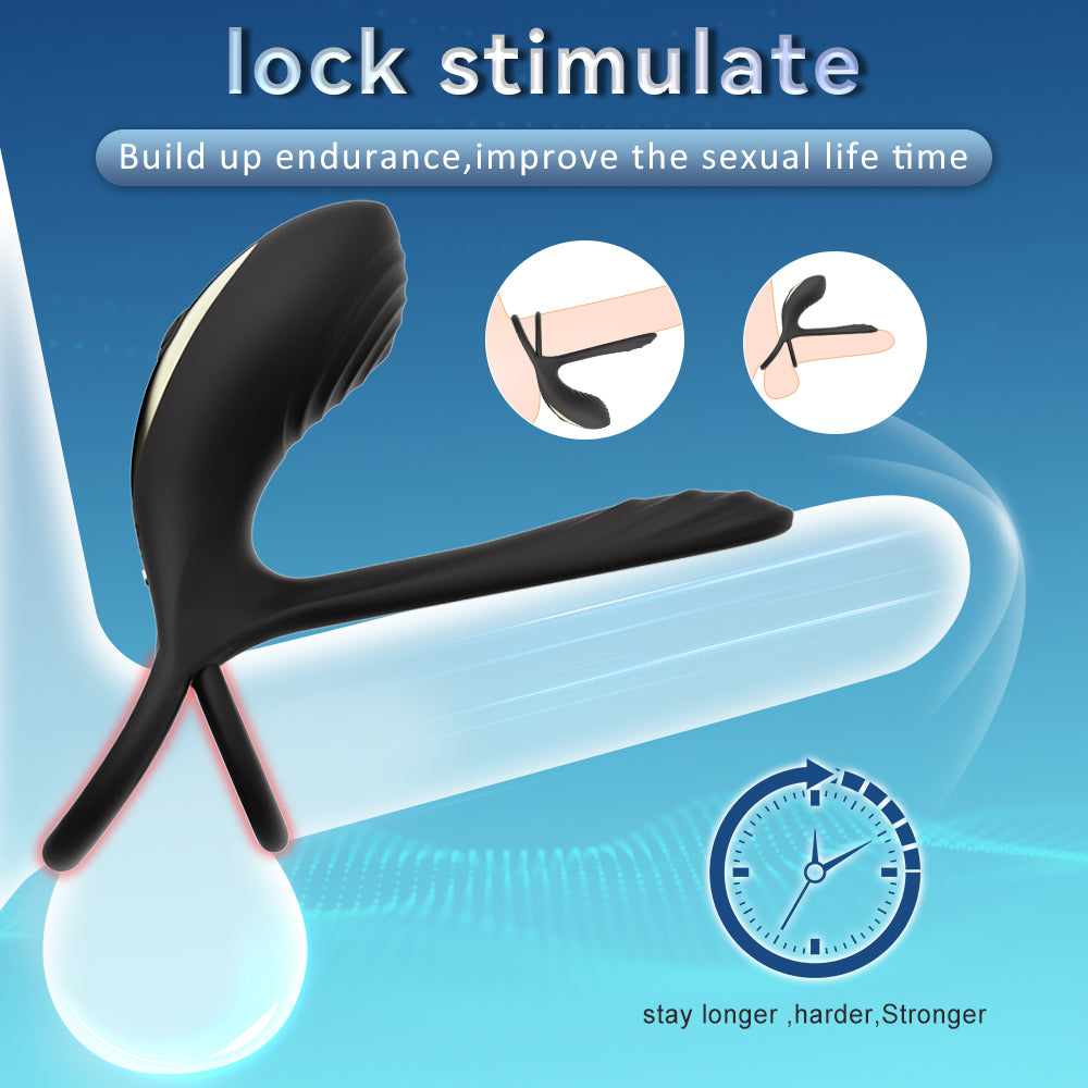 Remote Controlled G-Spot Vibrating Cock Ring / ML-DW-SJ340 / (Black)