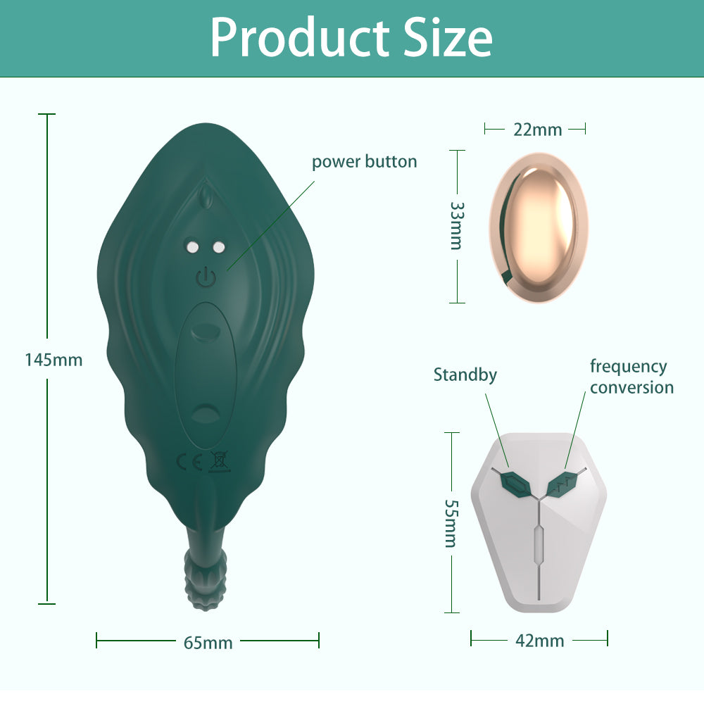 Wearable Clitoral Labia & Anal Vibrator / ML-DW-CD271 / (Green)