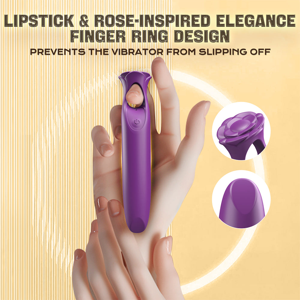Rose Lipstick Bullet Vibrator / ML-DW-ZD243 / (Black)