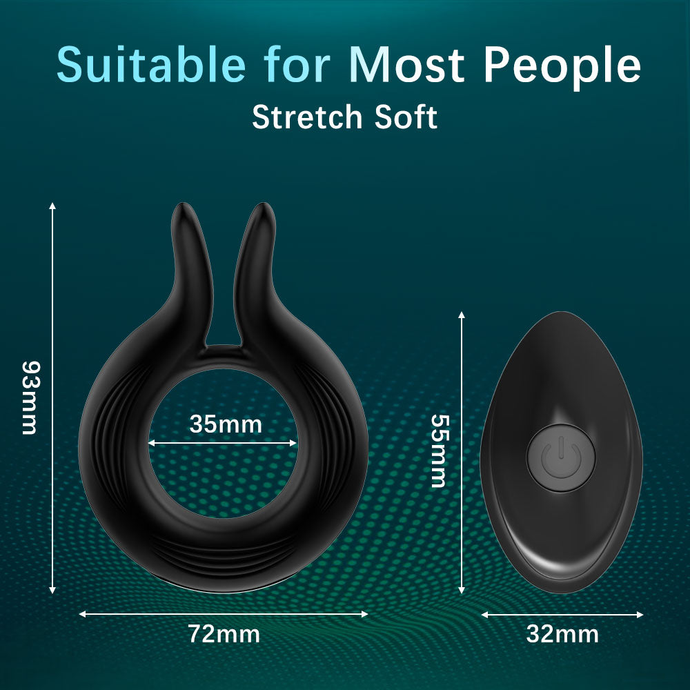 Remote Controlled Rabbit Ear Couples Ring / ML-DW-SJ316 / (Black)